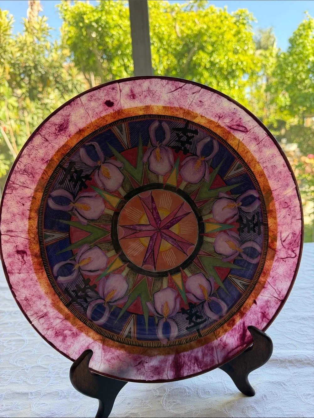 Mandala Art Plate limited edition 9/100 by Jo Thomas Blaine “Assembling “ 13”
